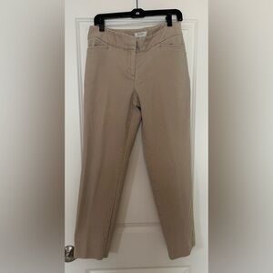 Talbots Size 10 Beige Khaki Cotton Blend Pants Straight Leg workwear comfort